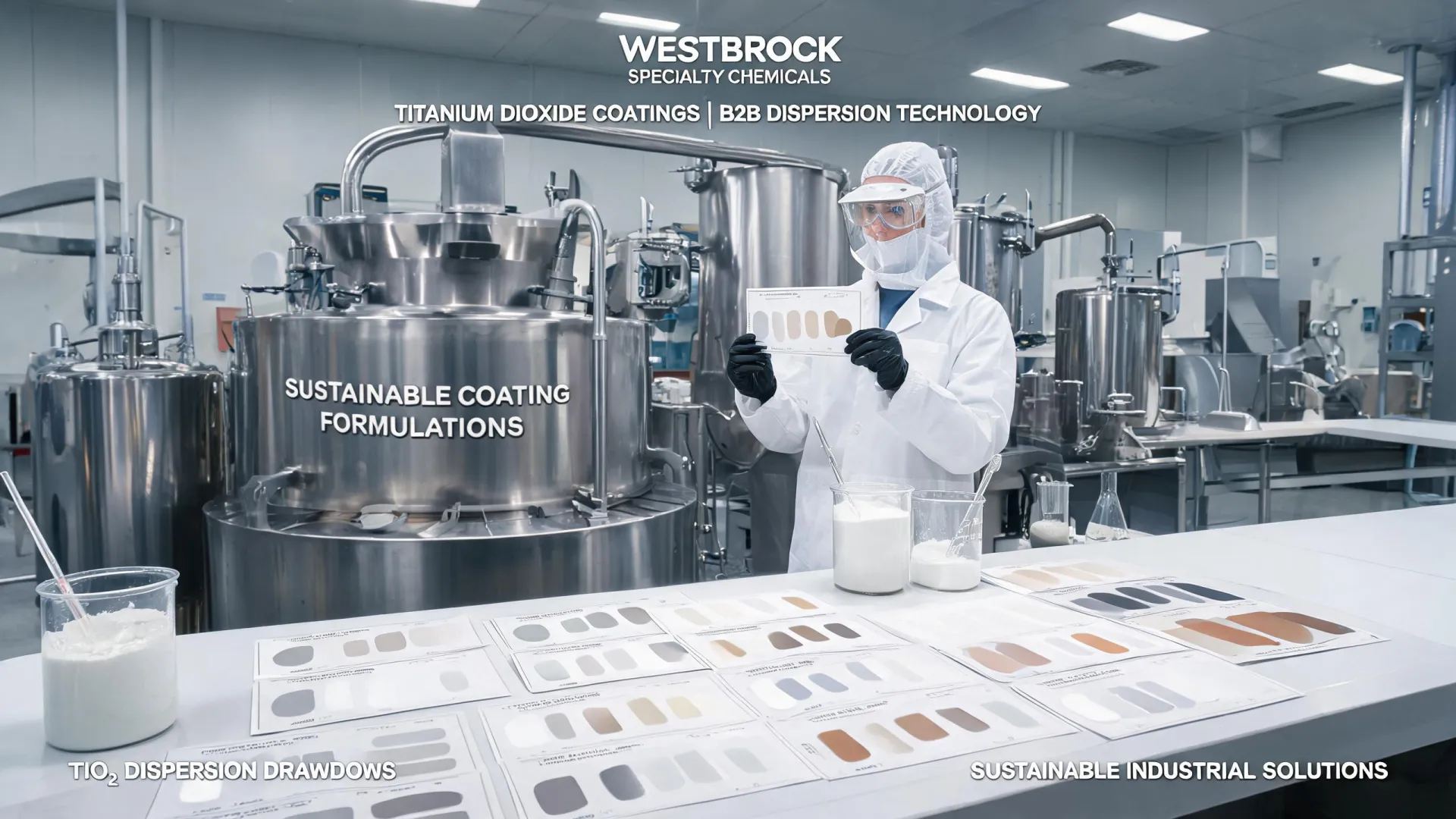 Coatings lab color drawdown and clean reactor hall