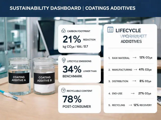 Coatings sustainability data board